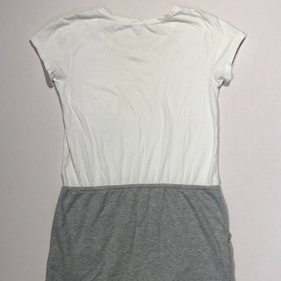 Gap Womens Dress Size S White Gray Drawstring Short Sleeve Dress - Picture 5 of 5